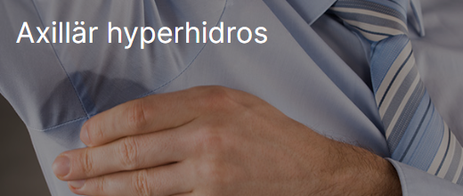 Person som tar sig under armen och har en svettfläck